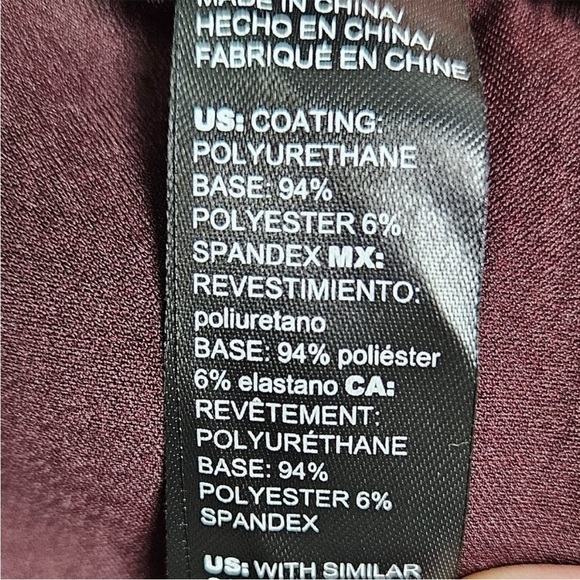 WHBM Cabernet Faux Leather Drape Front Jacket S XS - Picture 6 of 8